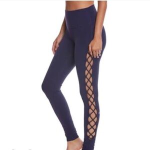 ALO Yoga Navy Interlace Leggings